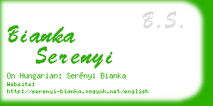 bianka serenyi business card