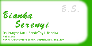 bianka serenyi business card